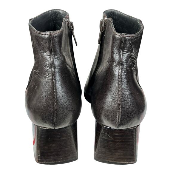 Fragiacomo Women’s Brown Leather Side Zip Ankle Boot Size 38 US 7.5 - Picture 8 of 12